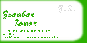 zsombor komor business card